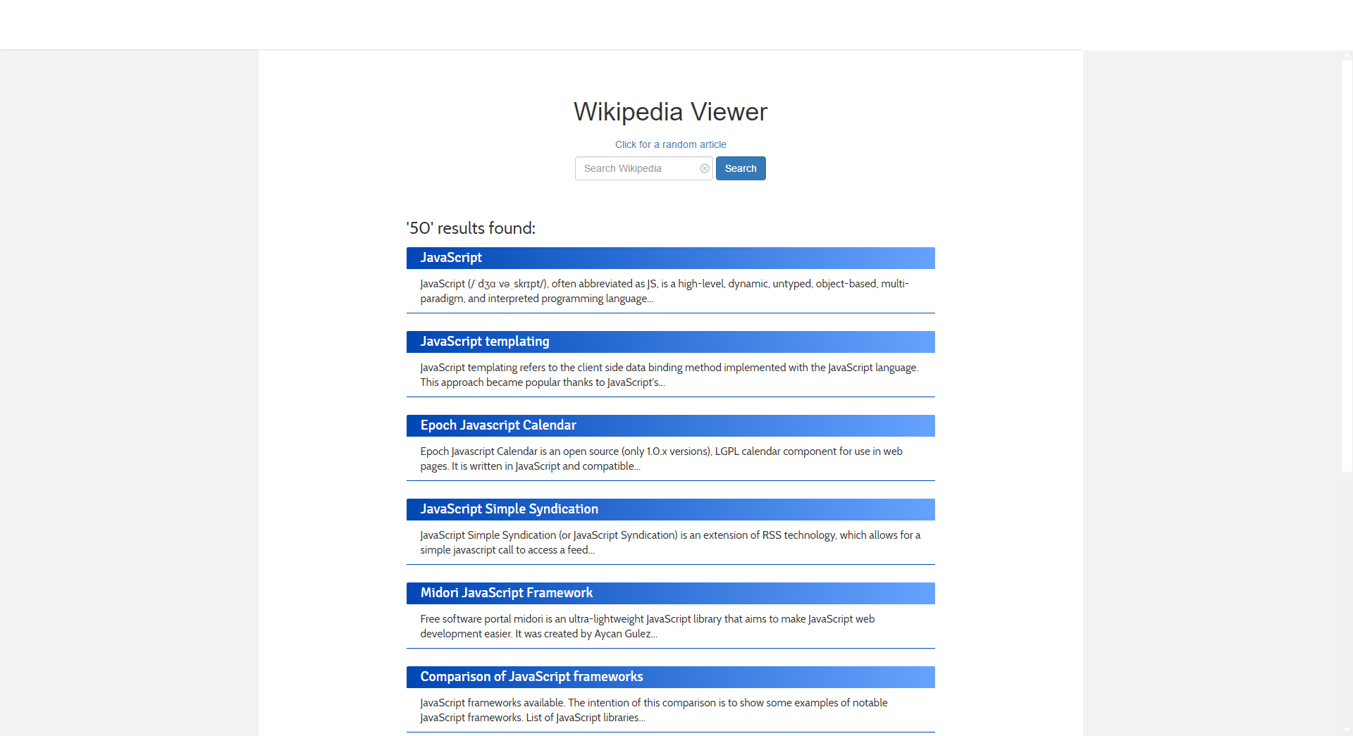 Build a Wikipedia Viewer